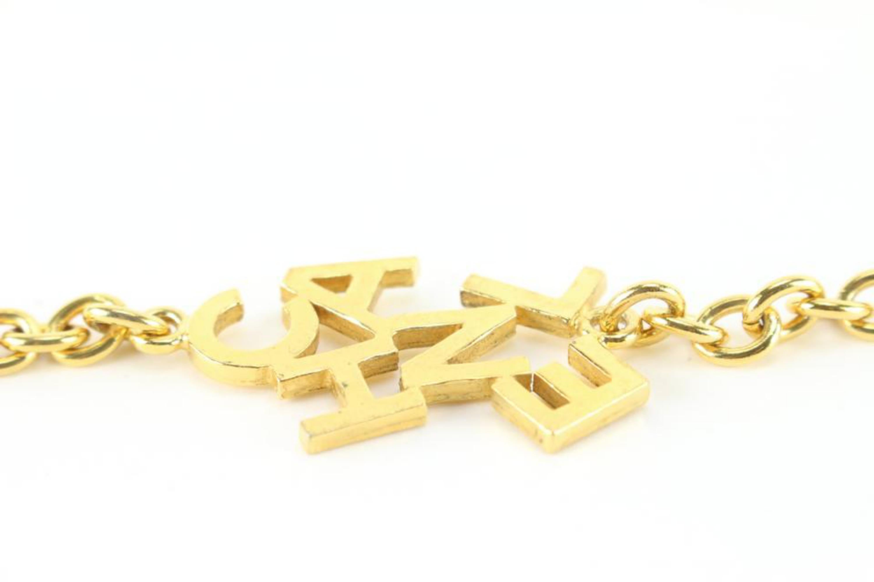 Chanel 24K Gold Plated CC Logo All Over Chain Necklace 79ck817s 5