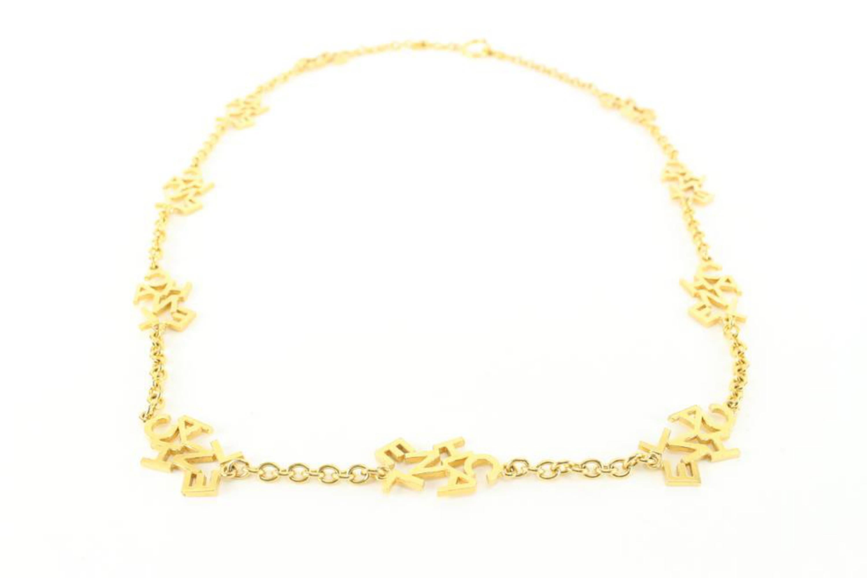 Chanel 24K Gold Plated CC Logo All Over Chain Necklace 79ck817s 2