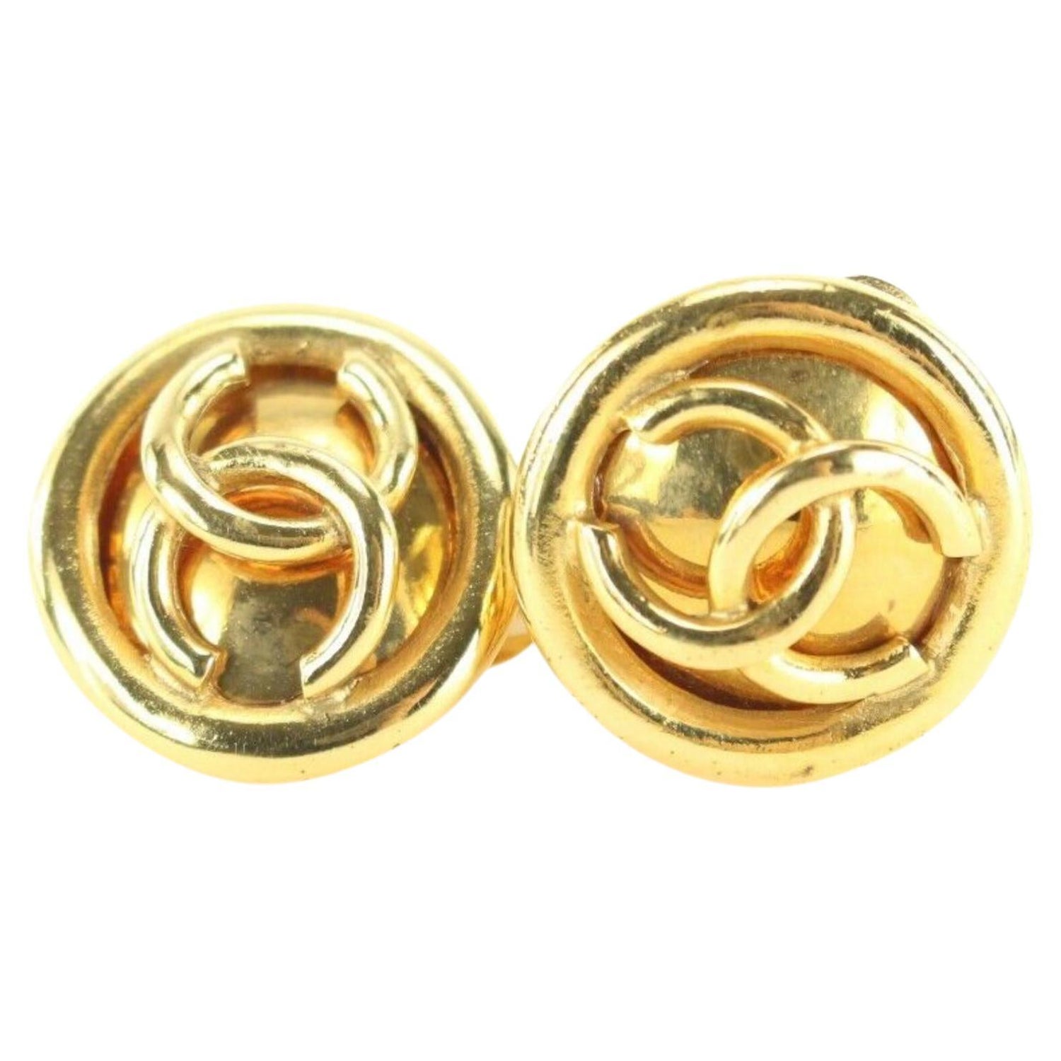 Chanel Cc Earrings Clip On - 3 For Sale on 1stDibs  cc inspired earrings,  vintage chanel clip on earrings
