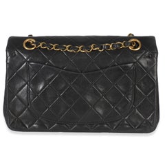 Chanel 24k Vintage Black Quilted Medium Classic Double Flap Bag