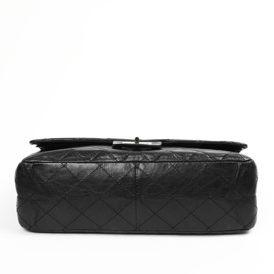 Women's CHANEL 2.55 Aged Black Leather Bag