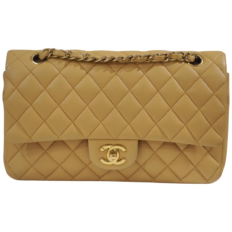 Chanel 2.55 beige leather shoulder bag at 1stDibs | chanel 2.55 beige