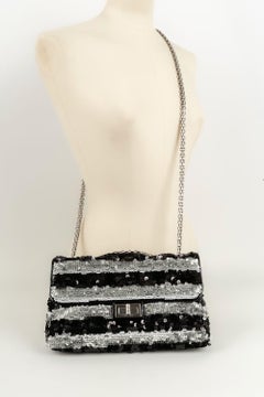 Chanel 2.55 Black and Silver Bag, 2011