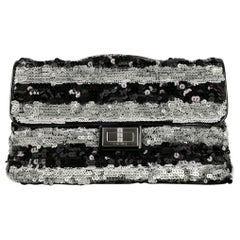 Chanel 2.55 Black and Silver Bag, 2011