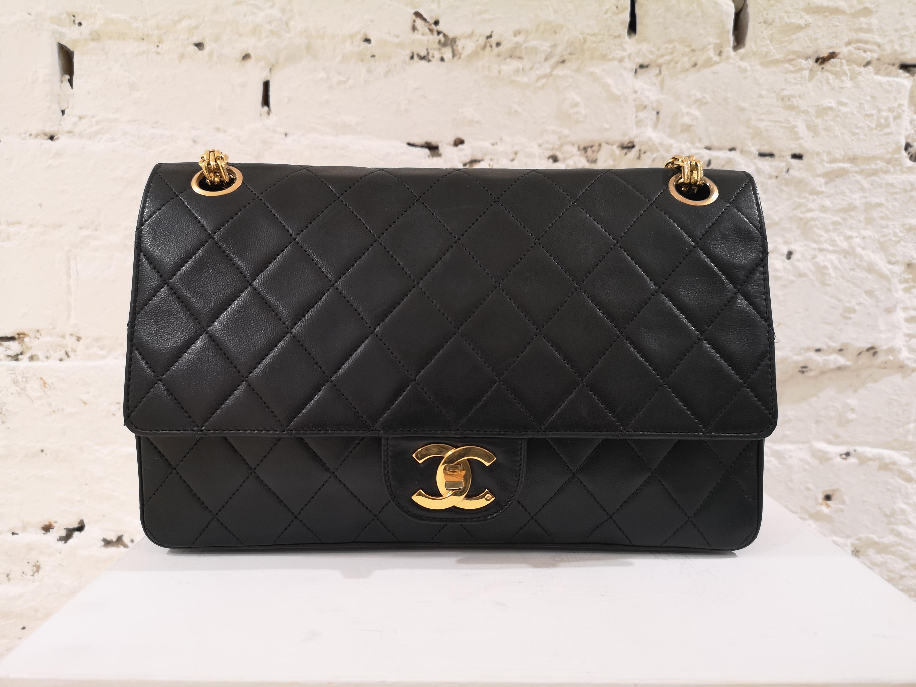 Chanel 2.55 Black Leather Shoulder Bag

