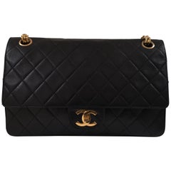 Chanel 2.55 Black Leather Shoulder Bag