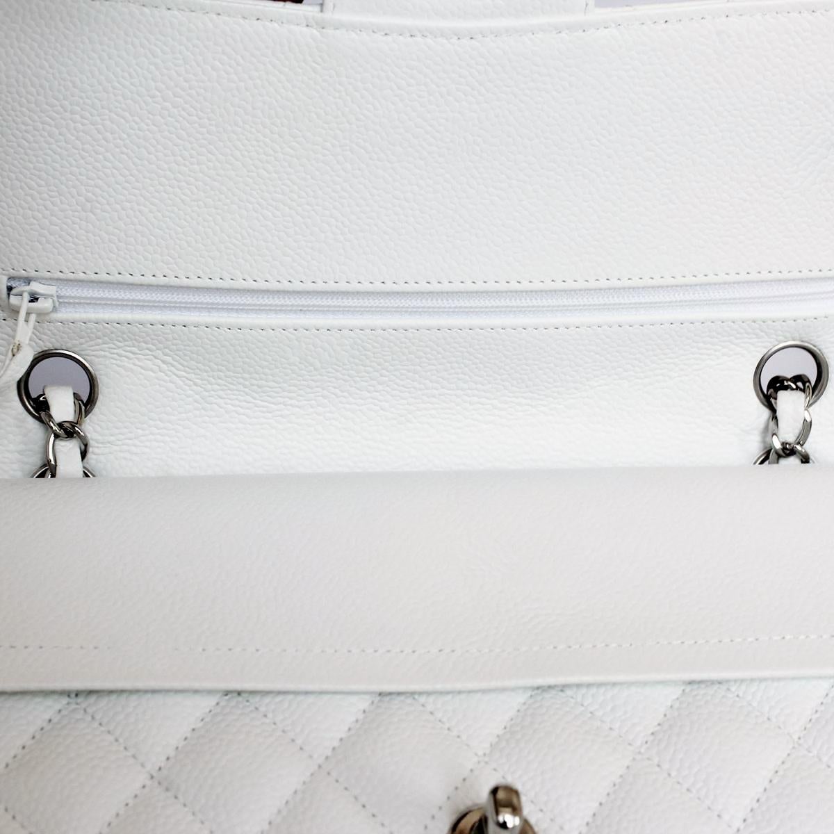Women's Chanel 2.55 Classic White Bag