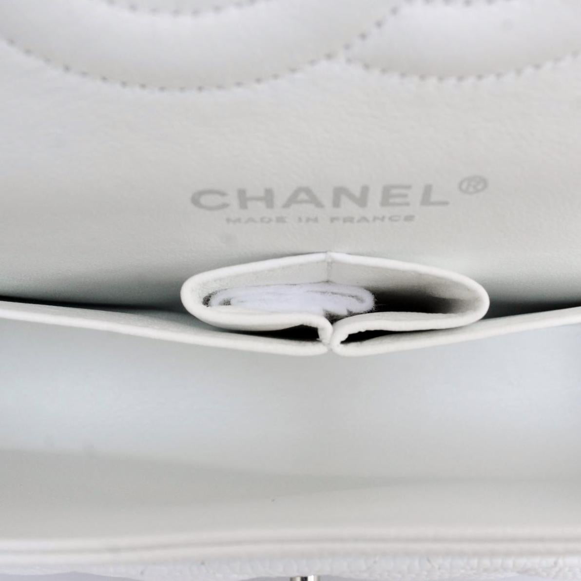 Chanel 2.55 Classic White Bag 2