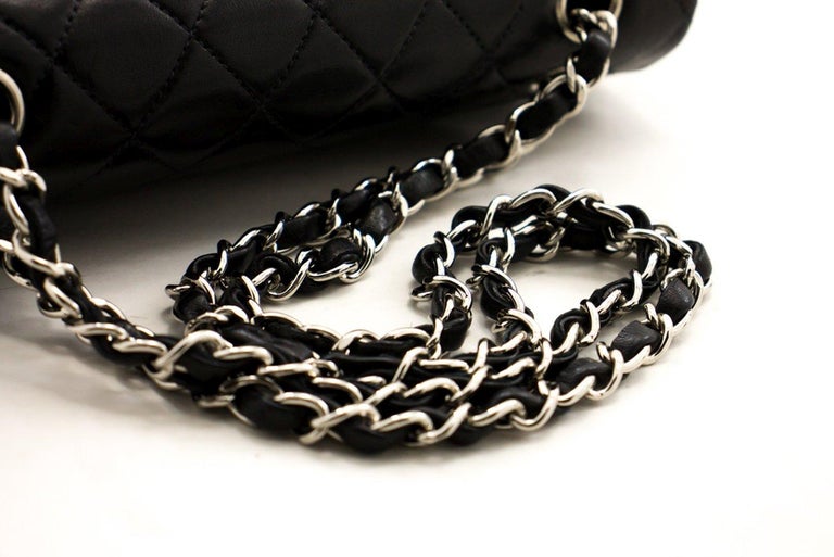 CHANEL Chain Shoulder Bag Clutch Dark Navy Flap Quilted Lambskin at 1stDibs