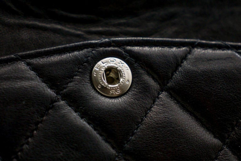 Classic Quilted Leather Handbag Shoulder Bag | Chain Flap Bag Black