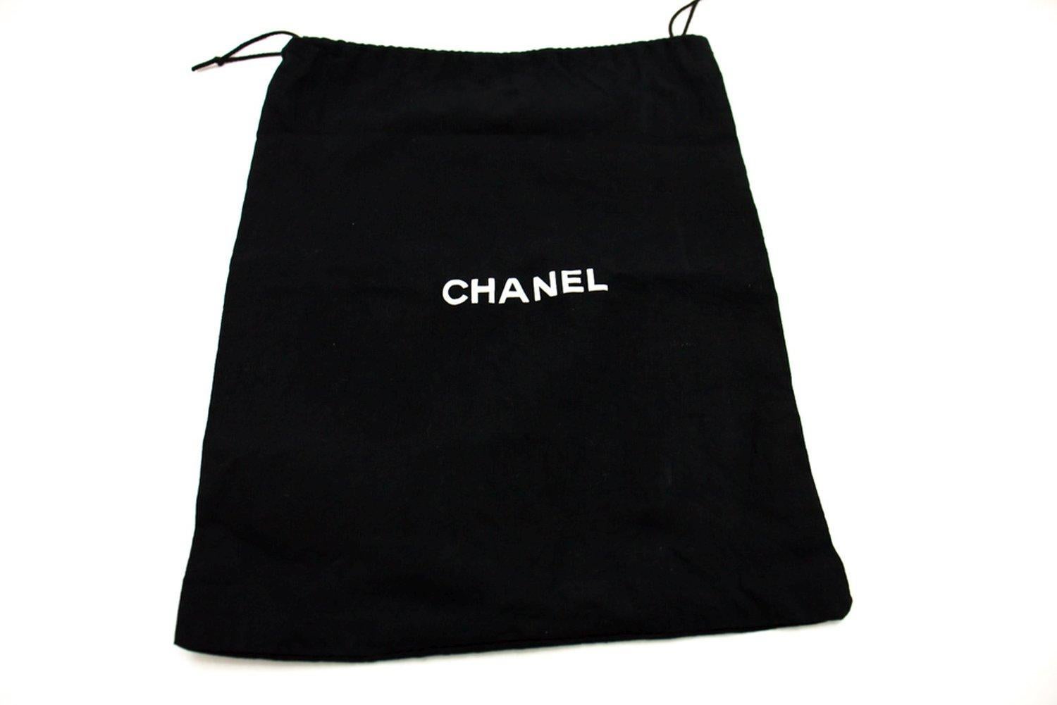 CHANEL 2.55 Double Flap Medium Chain Shoulder Bag Lambskin Black 12