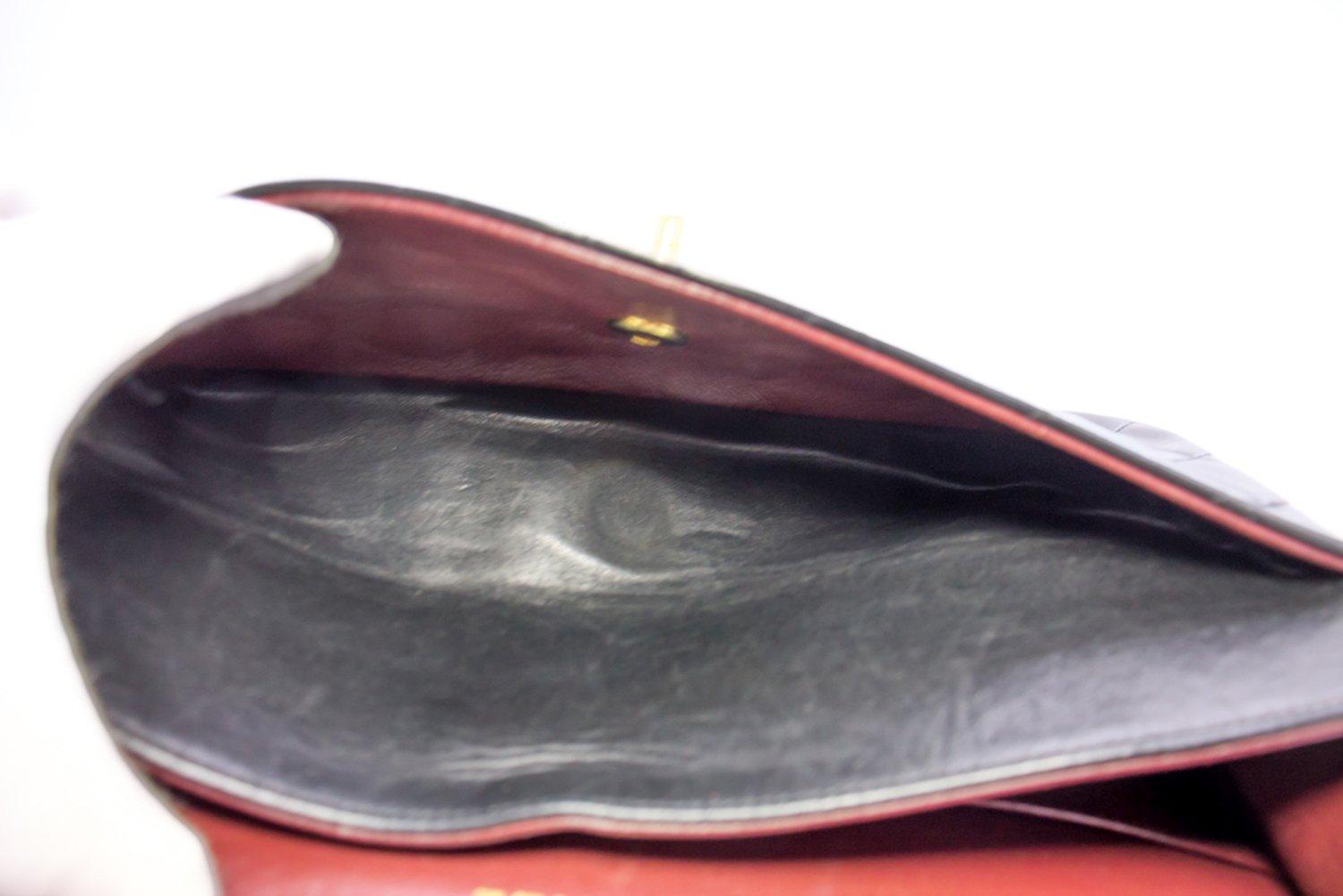 CHANEL 2.55 Double Flap Medium Chain Shoulder Bag Lambskin Black 14