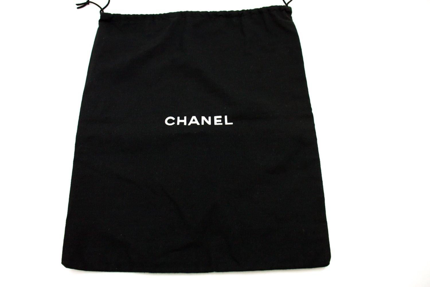 CHANEL 2.55 Double Flap Medium Chain Shoulder Bag Lambskin Black 15