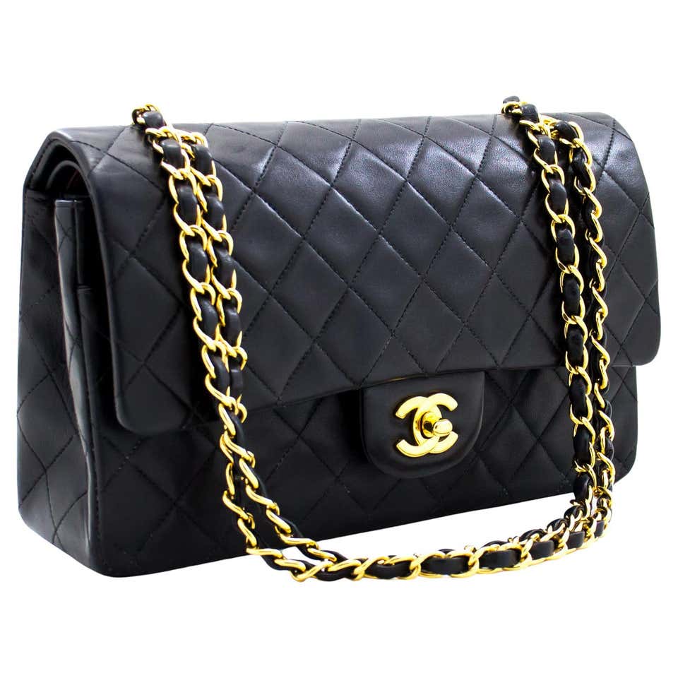 Chanel Black and White Calfskin Braided Medium Boy Bag at 1stDibs