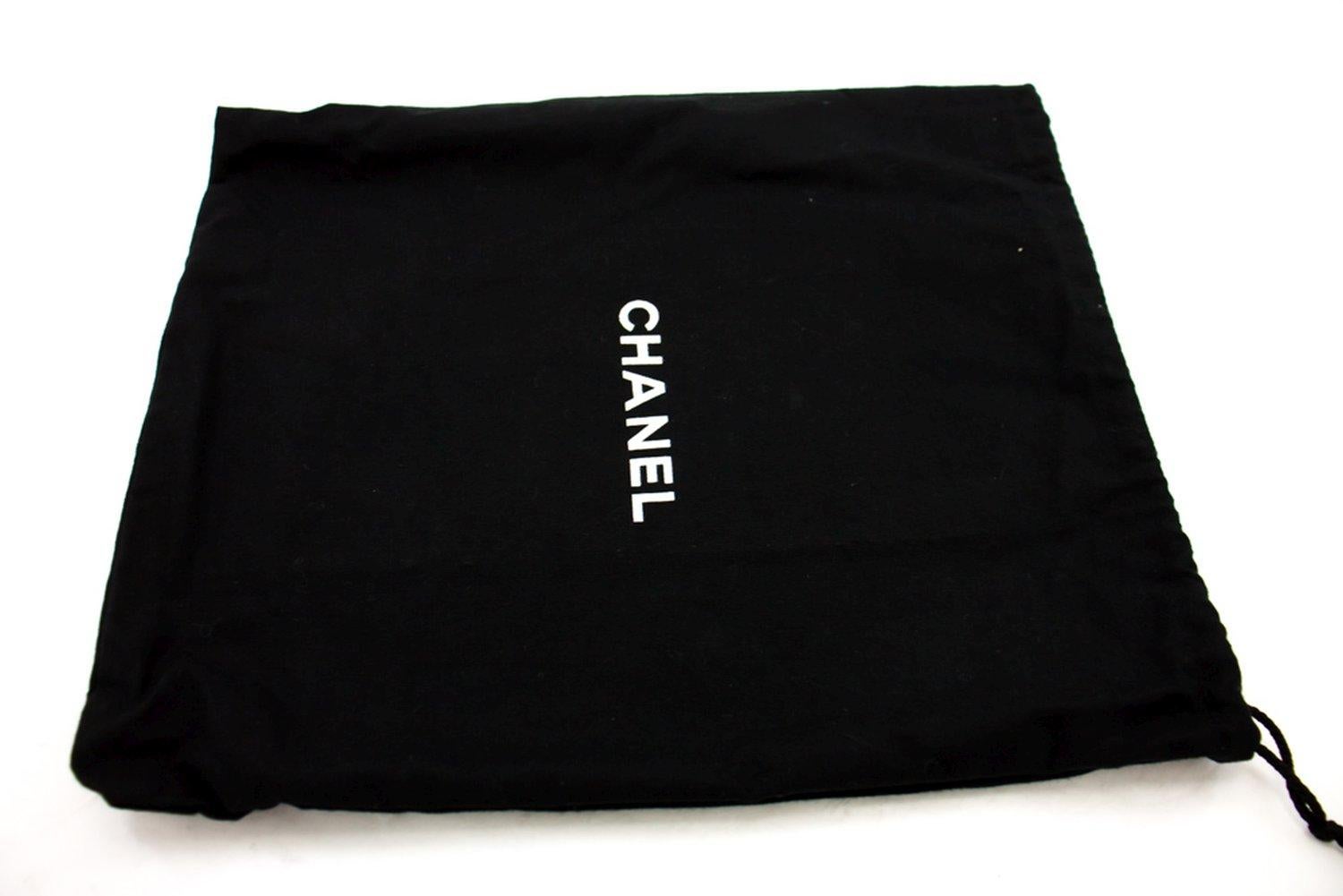 CHANEL 2.55 Double Flap Medium Silber Kette Umhängetasche Schwarz 10