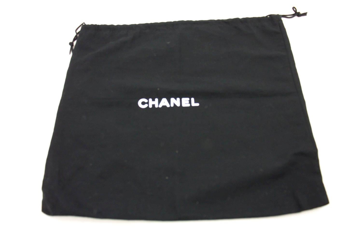 CHANEL 2.55 Double Flap Medium Silver Chain Shoulder Bag Black 13
