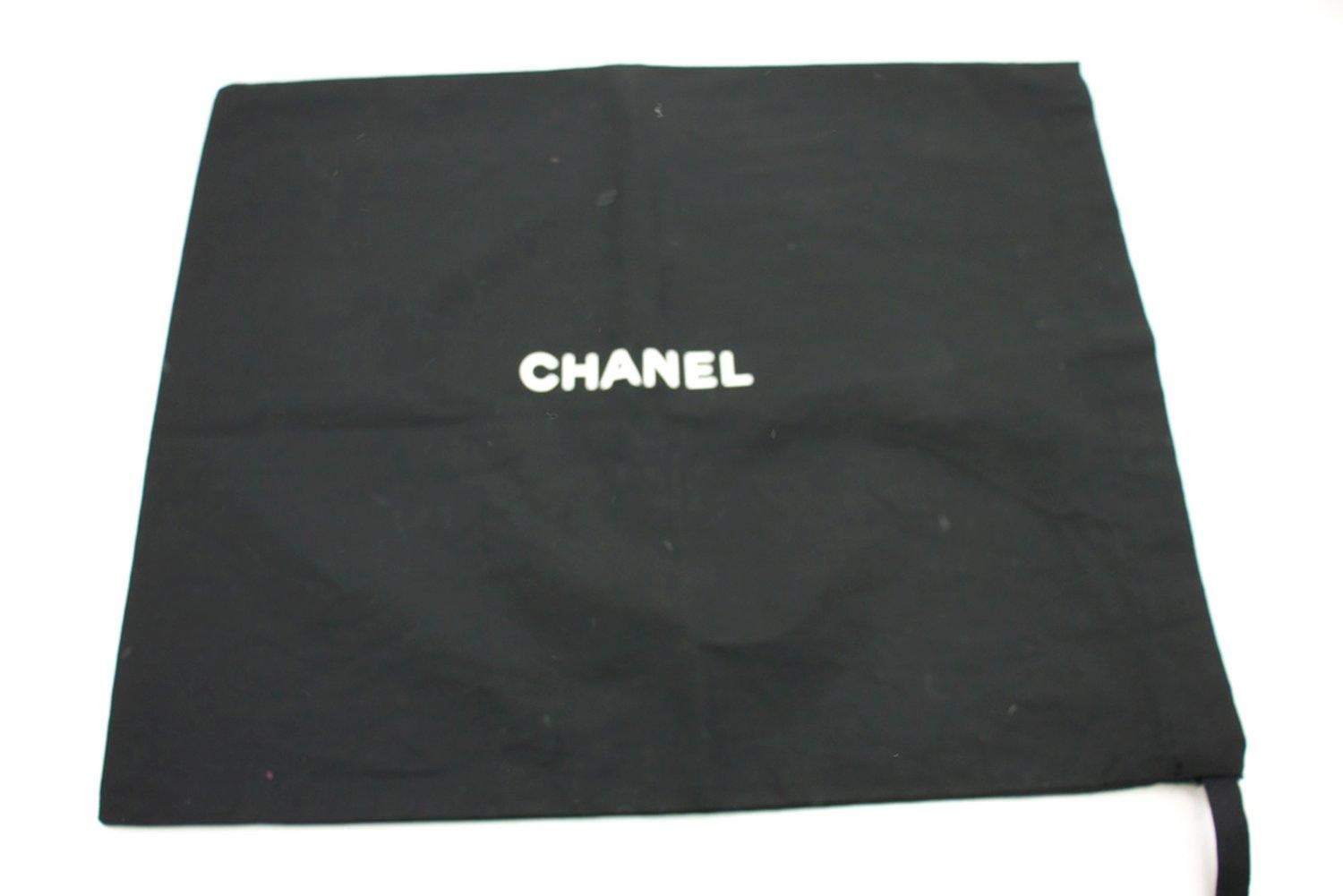 CHANEL 2.55 Double Flap Medium Silver Chain Shoulder Bag Black 15