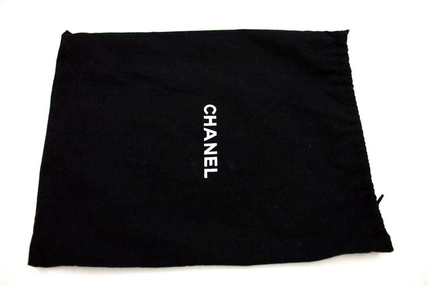 CHANEL 2.55 Double Flap Small Silver Chain Shoulder Bag Black Lamb 11