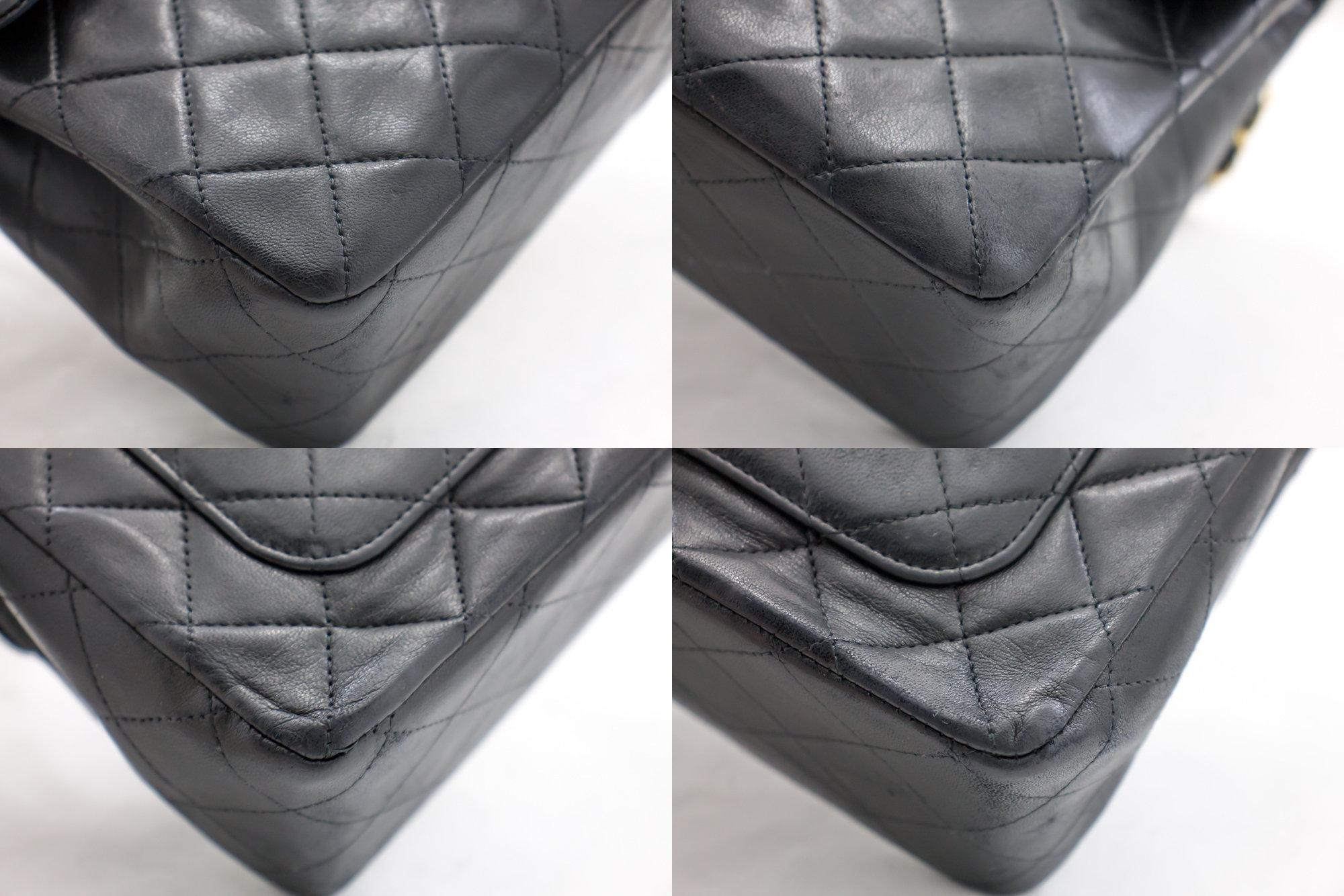 CHANEL 2.55 Double Flap Square Chain Shoulder Bag Lambskin Black For Sale 1