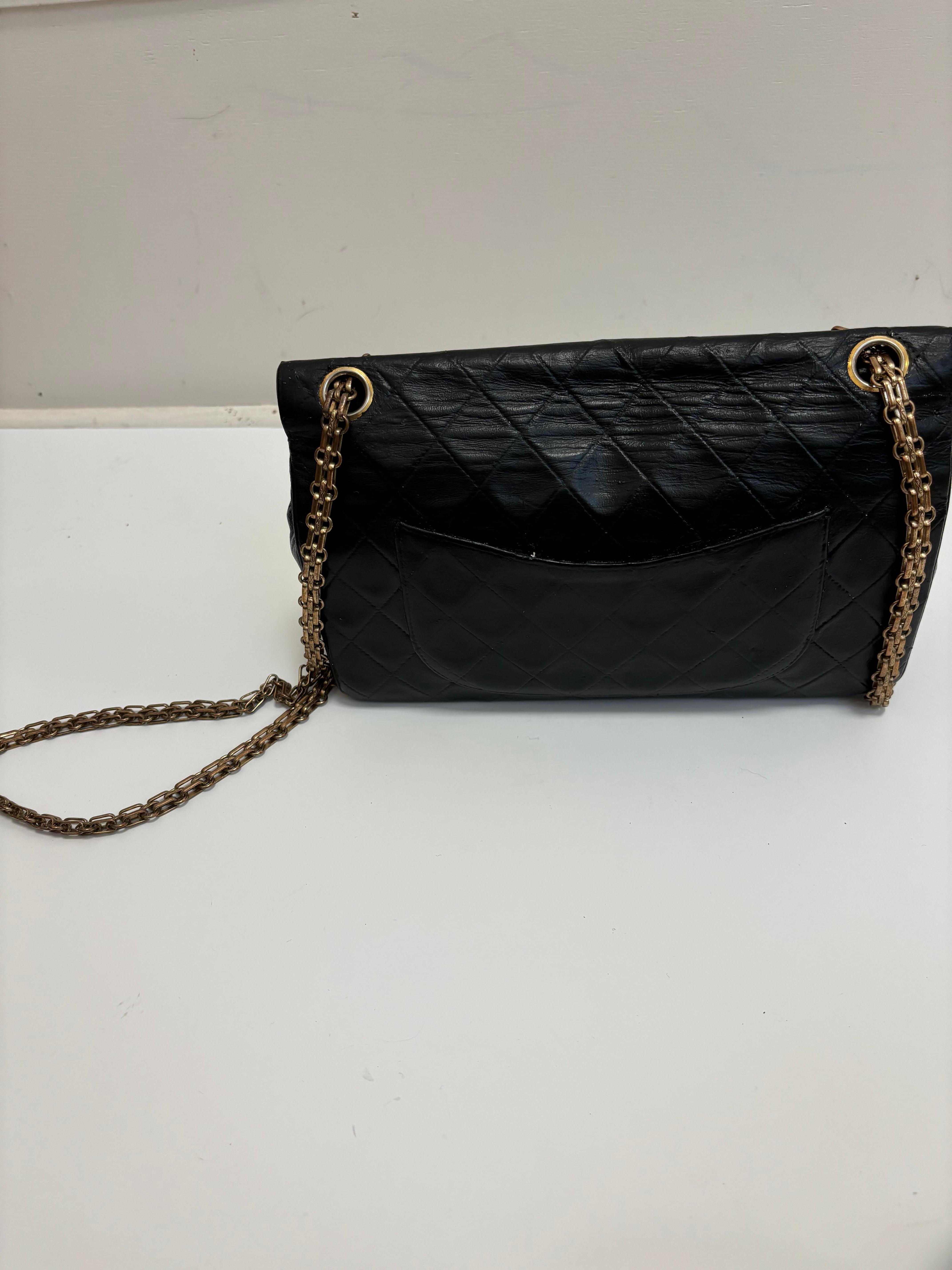 Chanel 2:55 Double Flap w/Re-issue Mademoiselle Chain COA Included In Fair Condition In Port Hope, ON