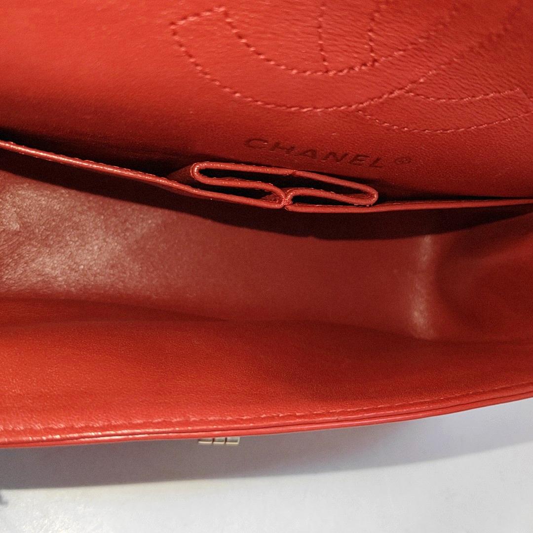 Chanel 2.55 Flap Bag Mini Red Lambskin Leather Gold-tone Hardware 8