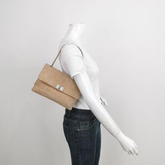 Chanel 2.55 Flap Bag Vintage Chocolate Bar Medium Suede Beige Light Pink, 2000