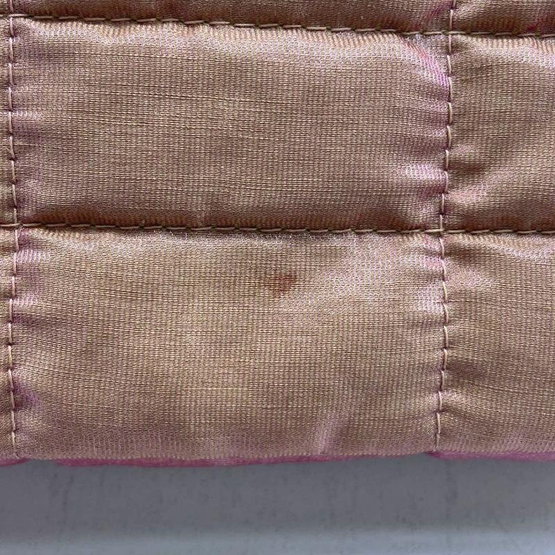 Chanel 2.55 Flap Bag Vintage Cloth Chocolate Bar 1997 Small Iridescent Pink For Sale 10