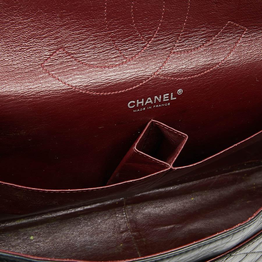 CHANEL 2.55 GM Aged Black Leather Handbag  11