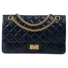 CHANEL, 2.55 in blue leather