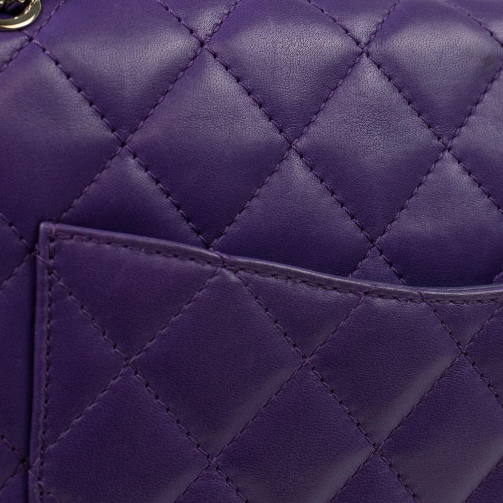 CHANEL, 2.55 in purple leather For Sale 6