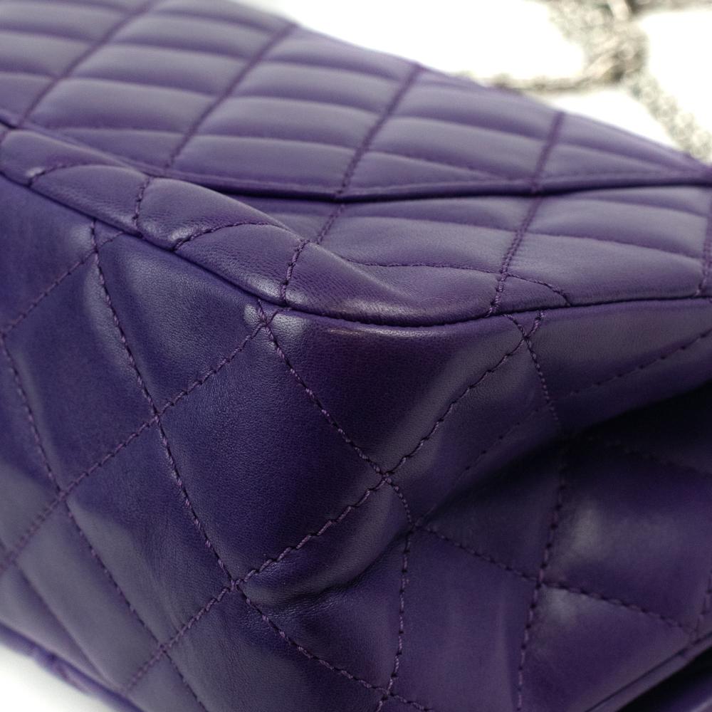 CHANEL, 2.55 in purple leather For Sale 11
