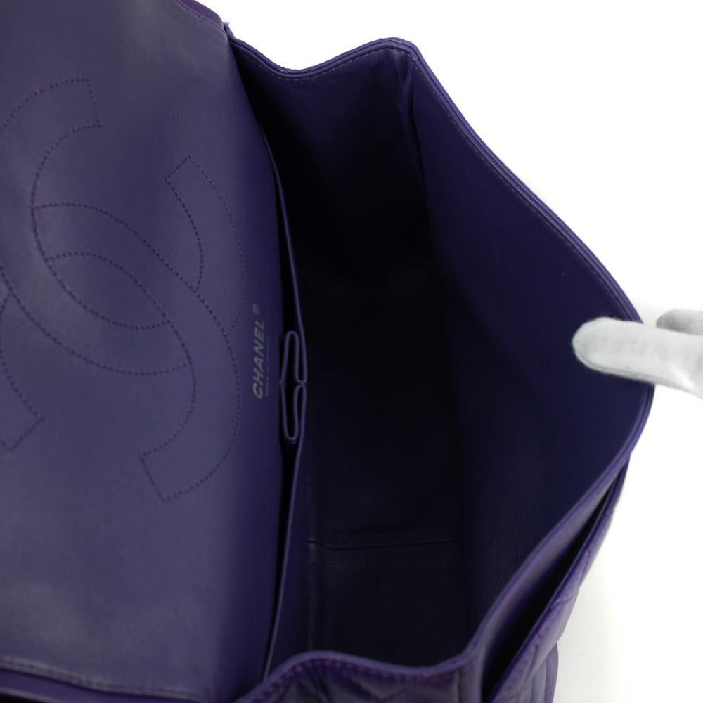 Purple CHANEL, 2.55 in purple leather For Sale