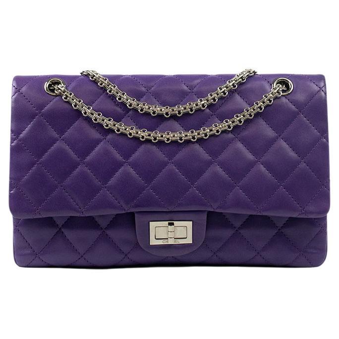 CHANEL, 2.55 in purple leather For Sale