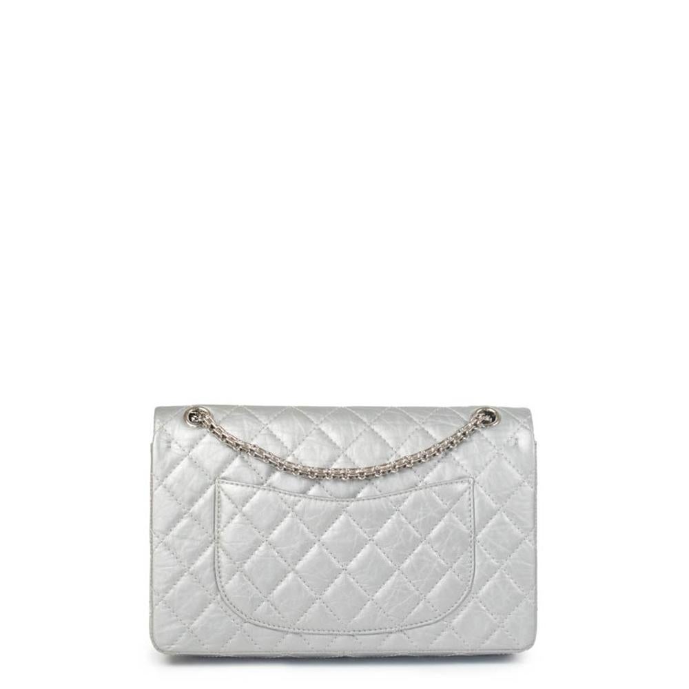 Silver CHANEL, 2.55 in silver leather