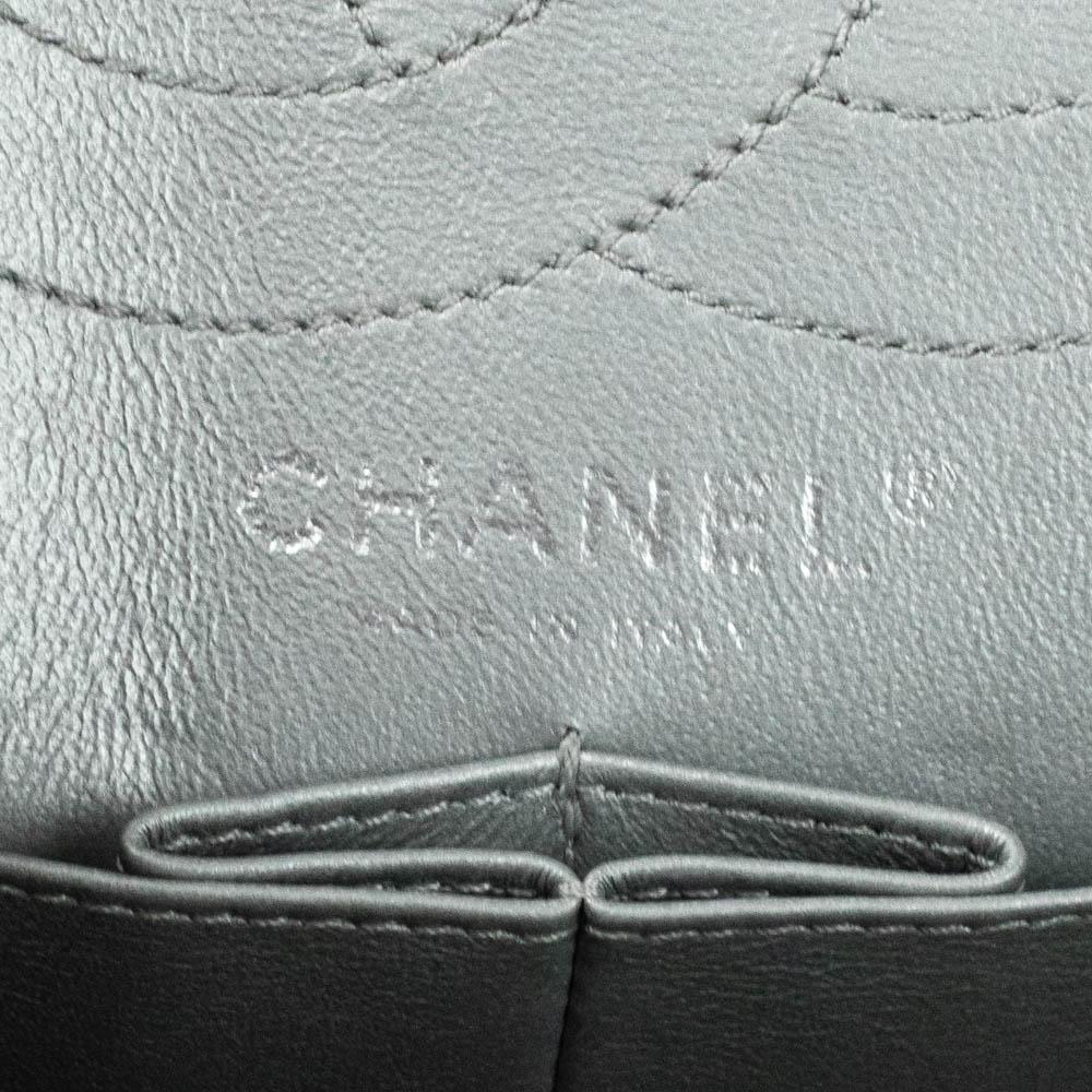 CHANEL, 2.55 in silver leather 1