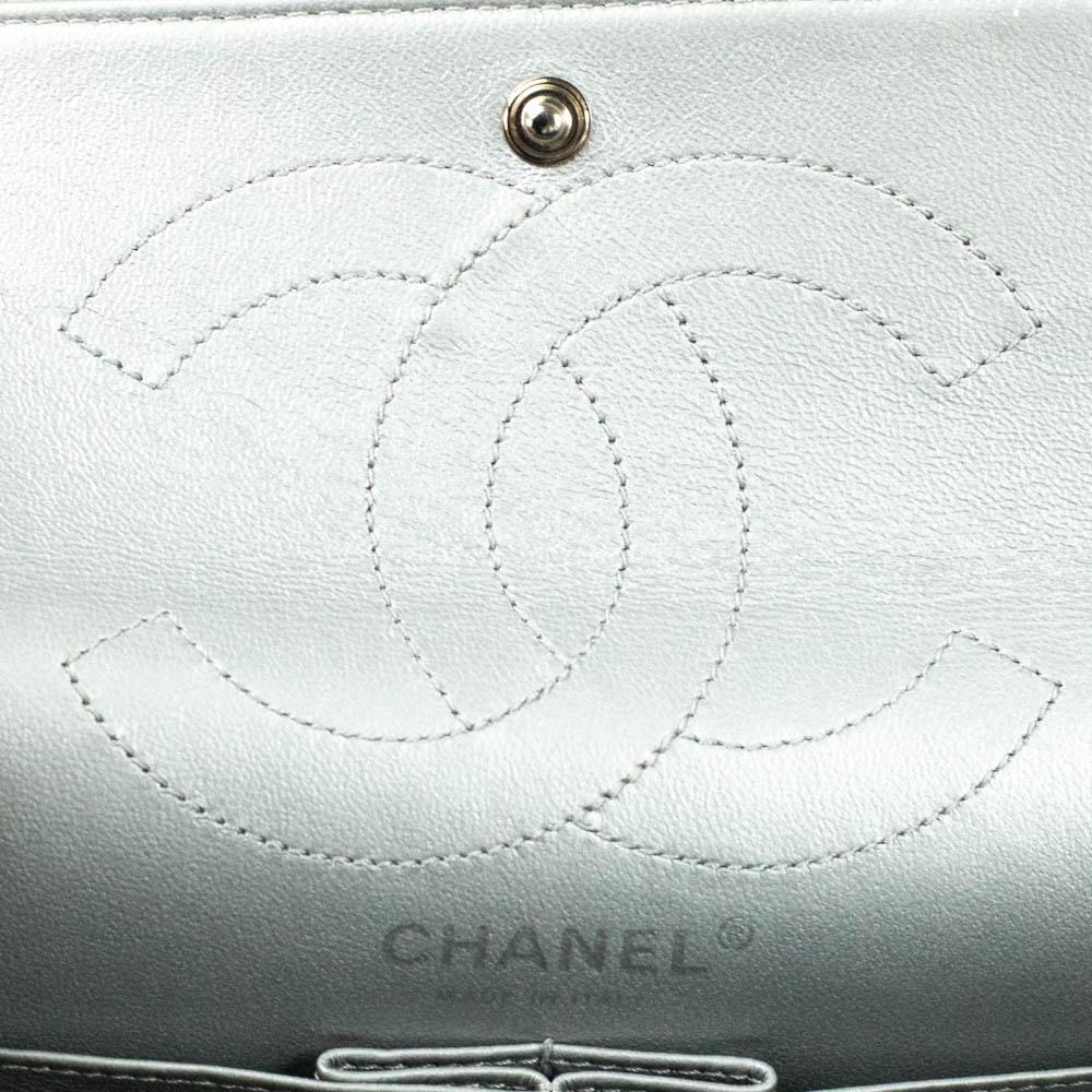 CHANEL, 2.55 in silver leather 3