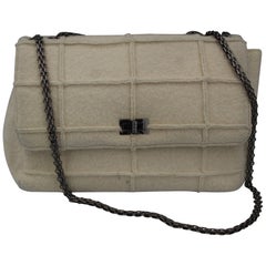 Chanel 2.55 in Wool and Silver Hardware
