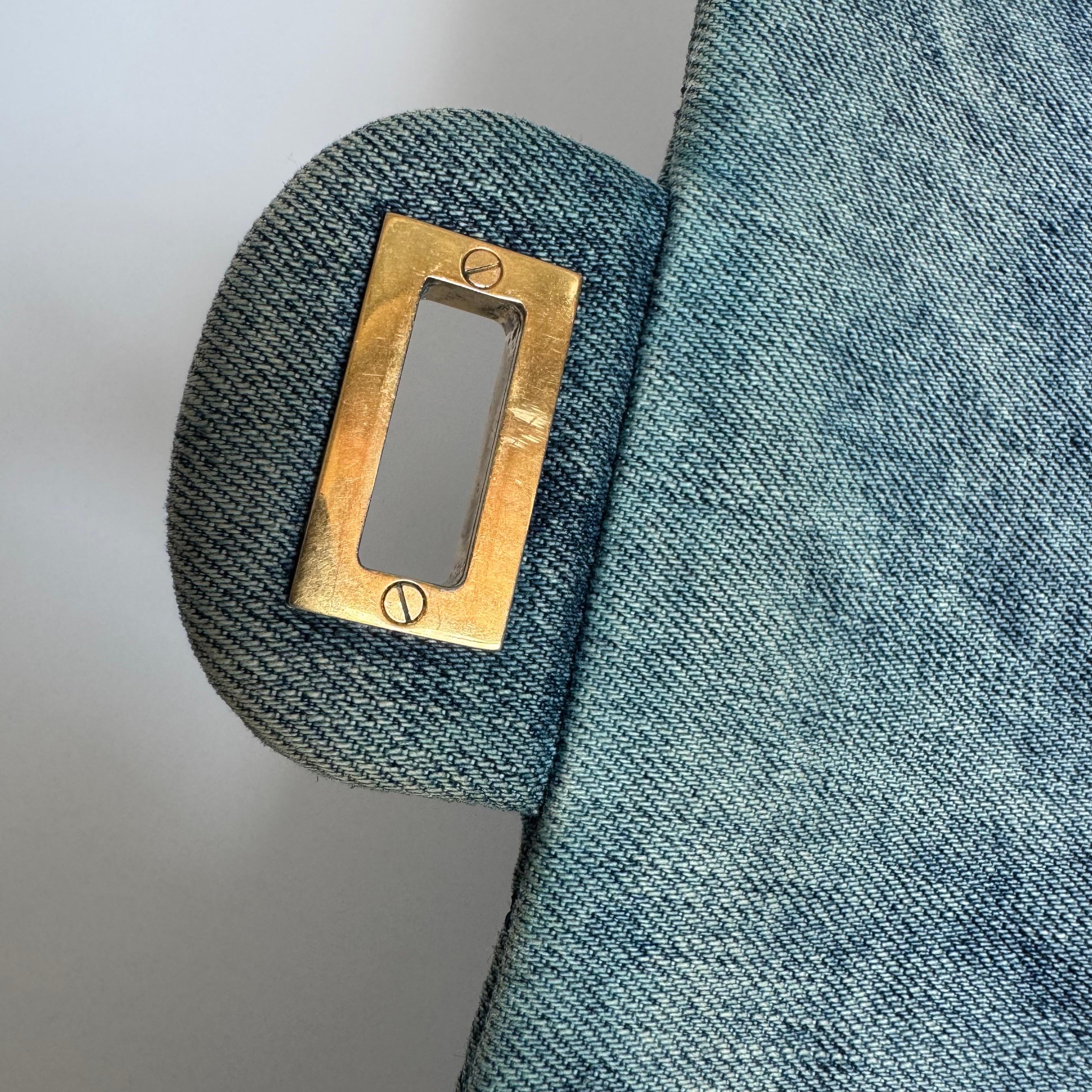 Chanel 2.55 Jumbo Double Flap Denim Gold-tone Hardware 2012 For Sale 14