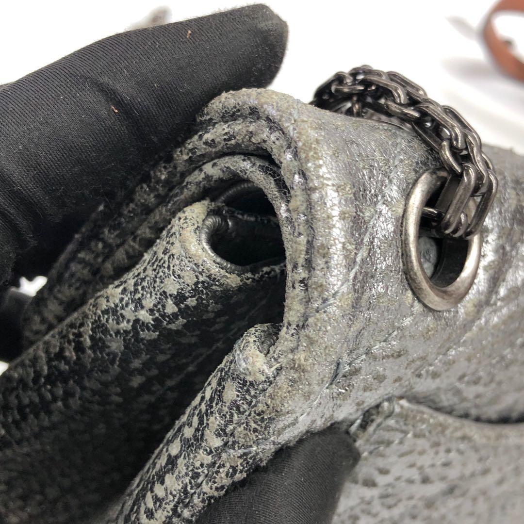 Chanel 2.55 Mini Stitch by Stitch argento con motivo in pelle di vitello Argento HW in vendita 4