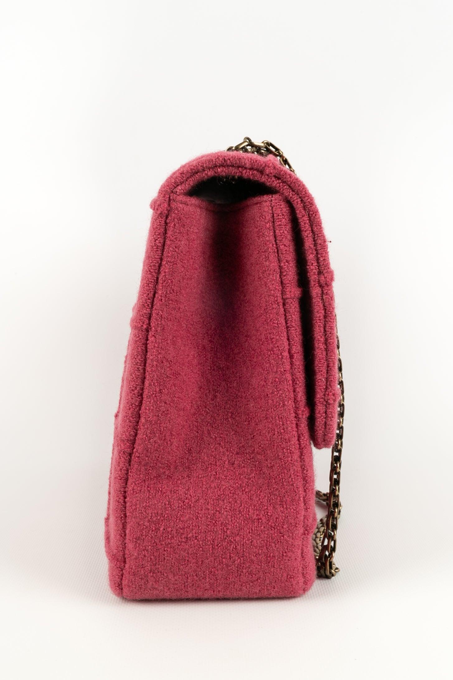 Women's Chanel 2.55 Pink Wool Bag Collection, 1997/99 For Sale