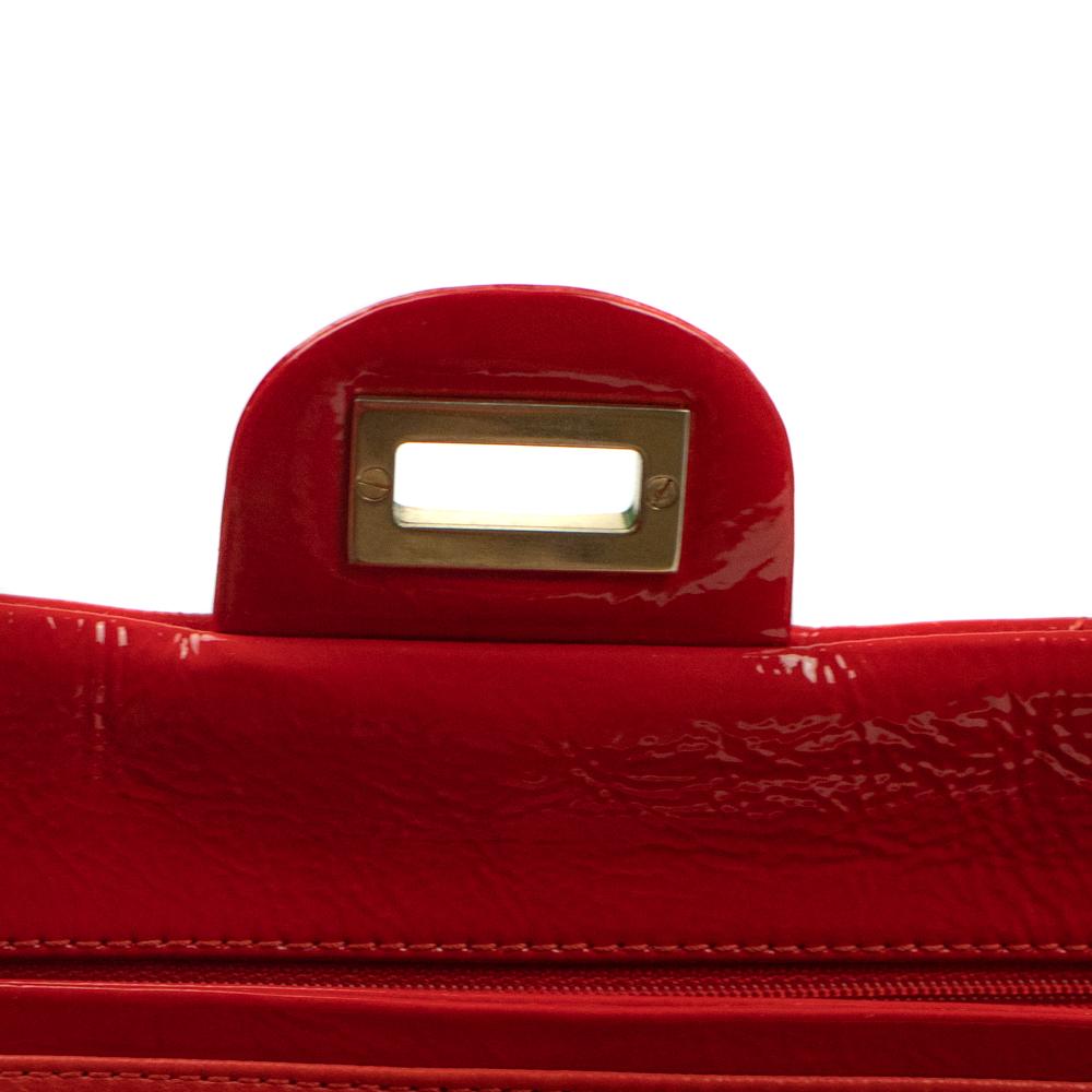 CHANEL 2:55 puzzle Shoulder bag in Red Patent leather For Sale 2