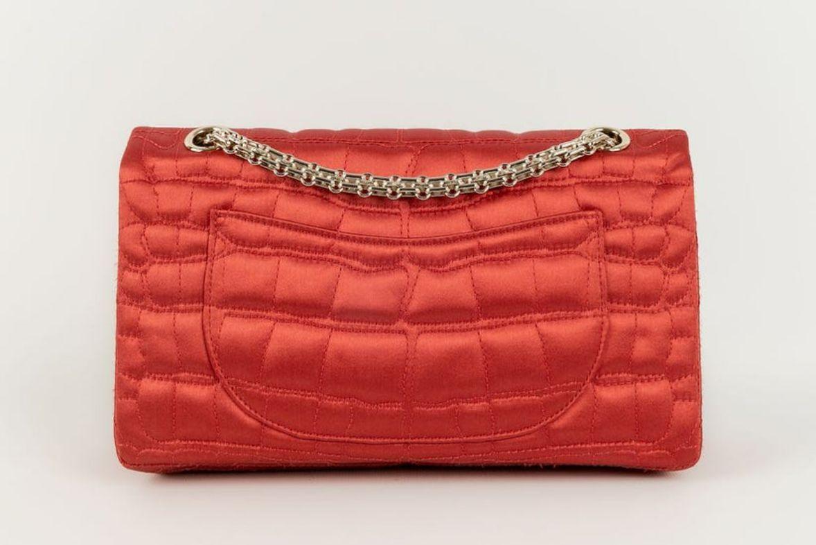 Women's Chanel 2.55 Red Silk Bag Collection, 2008/2009 For Sale