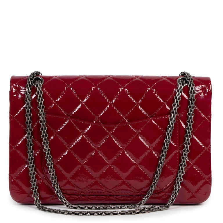 Chanel 2.55 Reissue 227 Cranberry Patent Leather Bag at 1stDibs ...