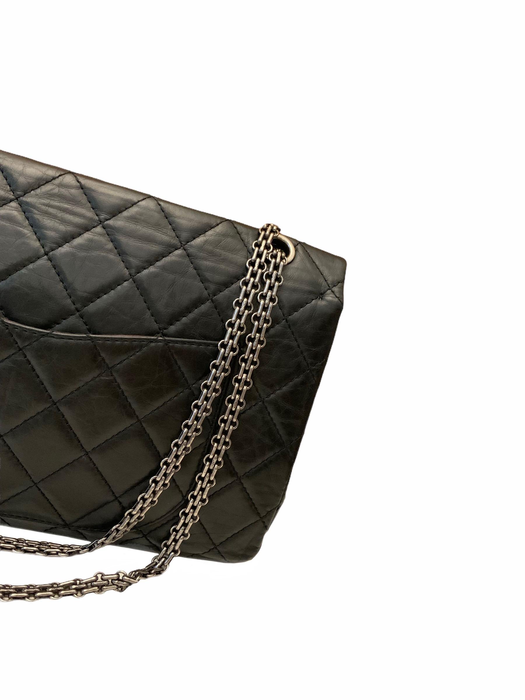 Chanel 2.55 Reissue Black Leather 227 Bag 1