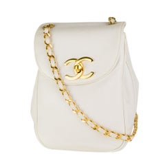Chanel 2.55 Reissue Classic Flap Boy Mini Beige Bone White Caviar Crossbody Bag