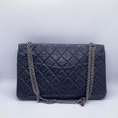 CHANEL 2.55 Reissue Double Flap Bag Quilted Aged Calfskin Silver HW