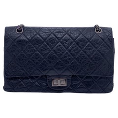 CHANEL 2.55 Reissue Double Flap Bag Quilted Aged Calfskin Silver HW