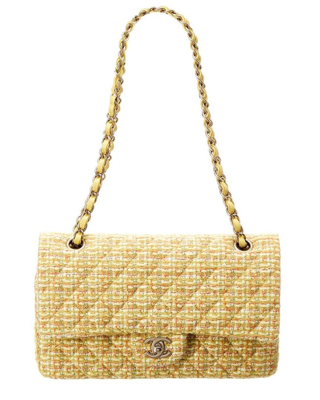Chanel 2.55 Reissue Fall Yellow Tweed Classic Flap Shoulder Bag For Sale 1