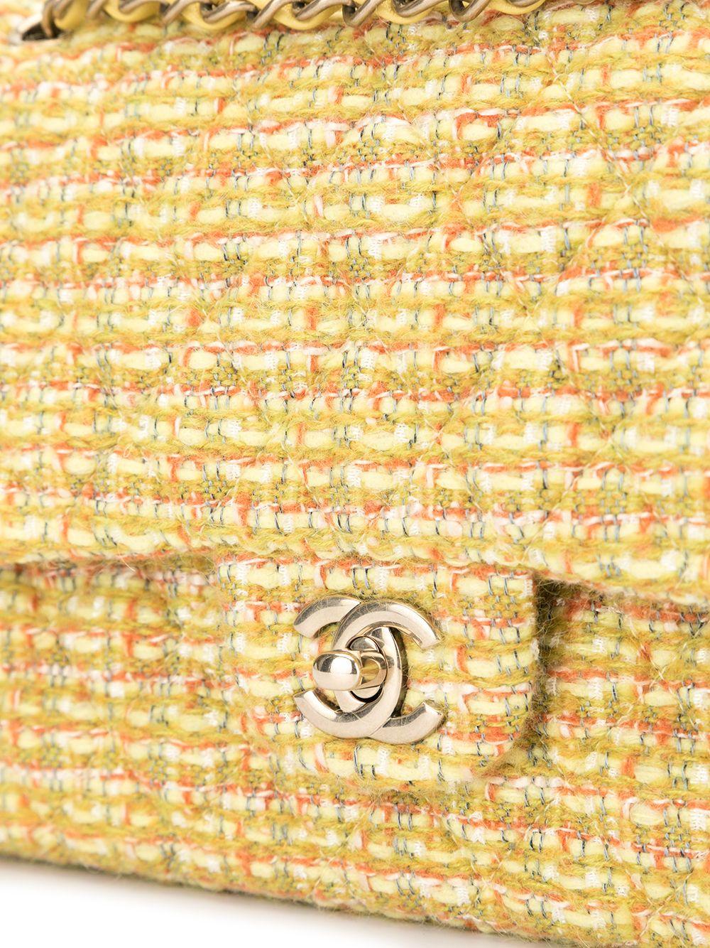 Chanel 2.55 Reissue Fall Yellow Tweed Classic Flap Shoulder Bag For Sale 5