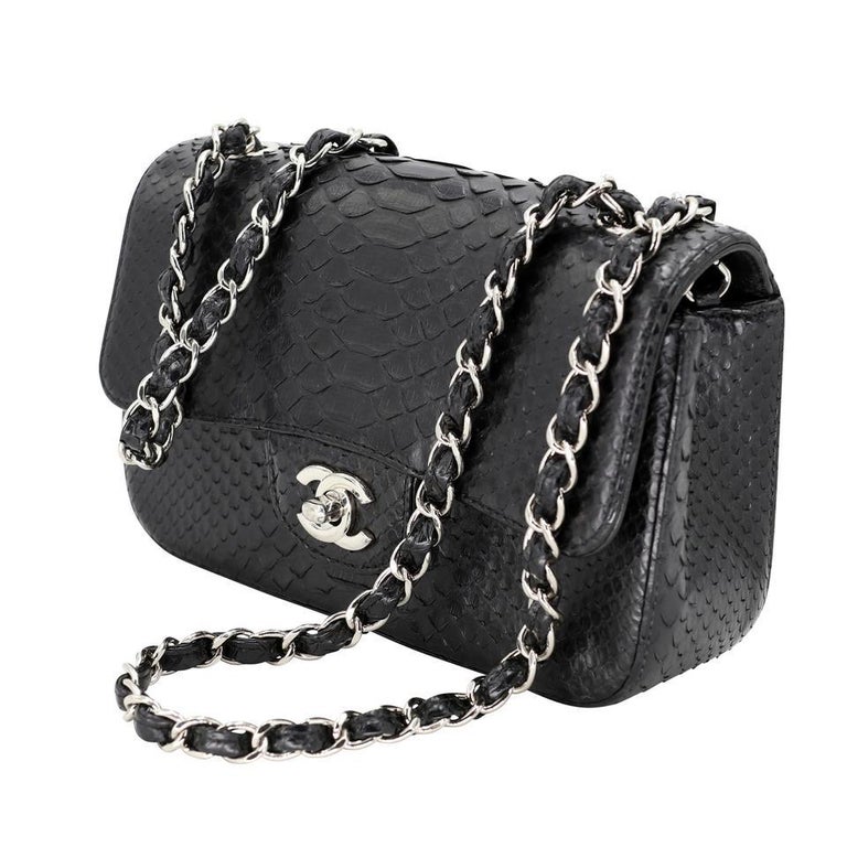 Chanel 2.55 Reissue Grail Mini Python Skin Leather Cross Body Bag CC